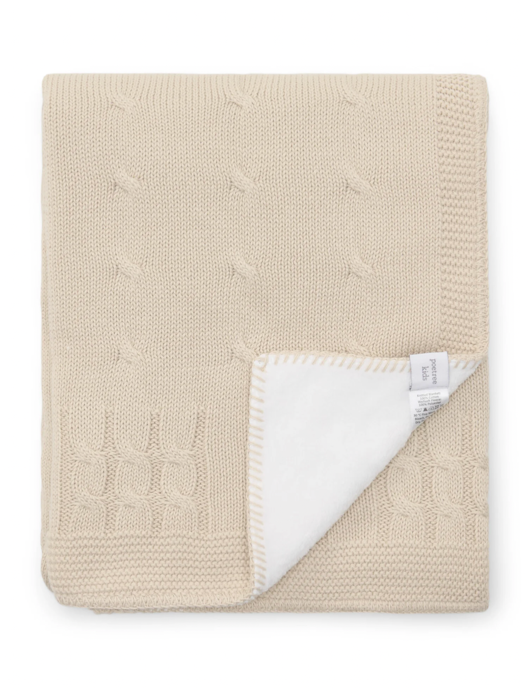 Wiegdeken gevoerd 80x100cm Poetree Kids