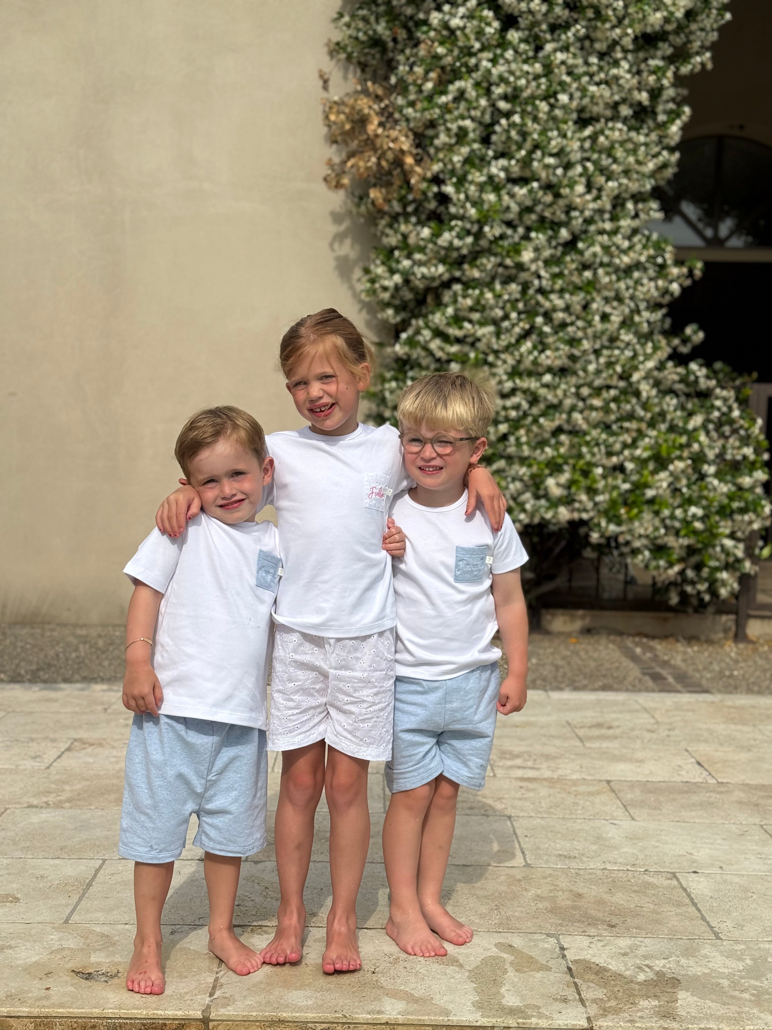 Tweedelige pyjama wit - meisje