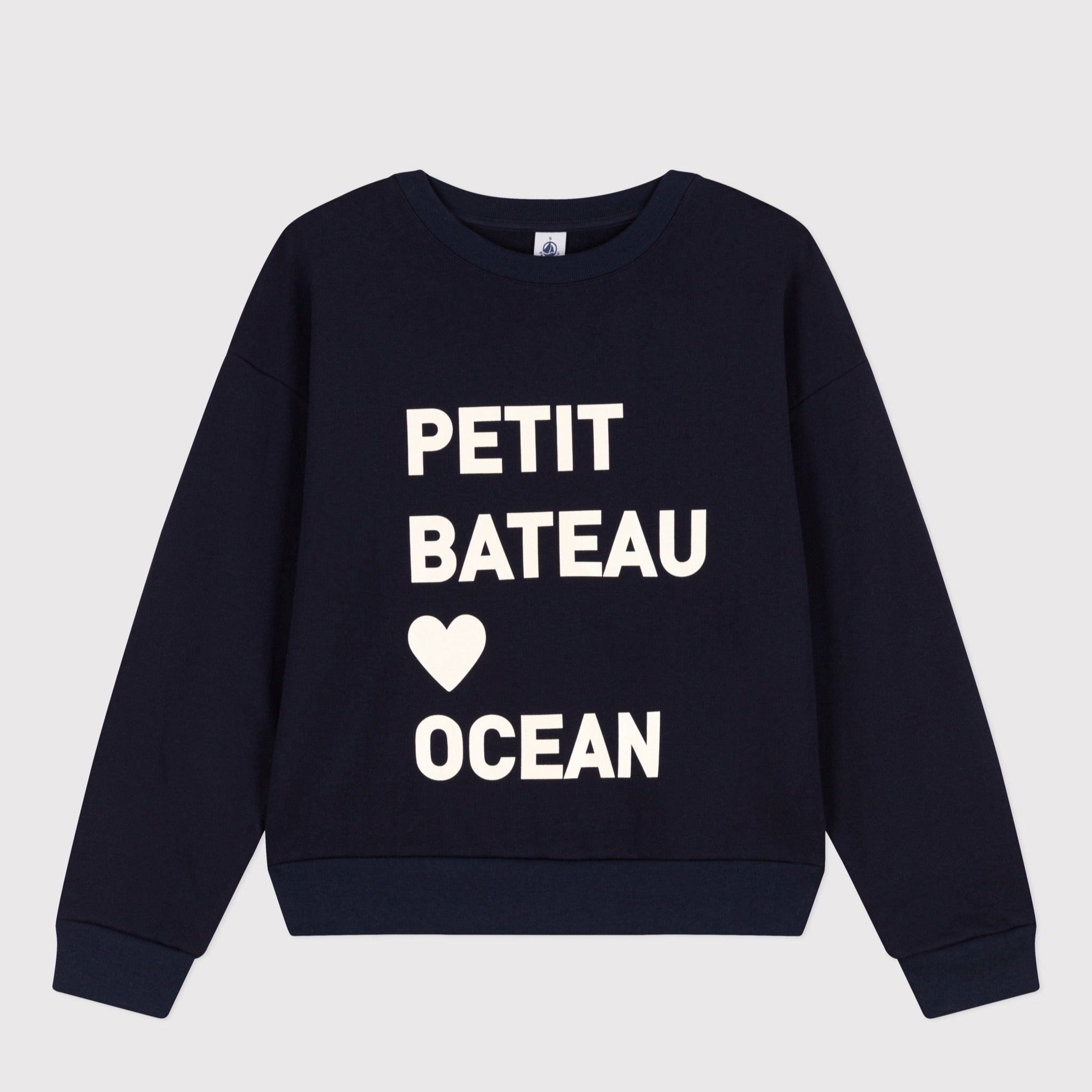 Petit Bateau - Sweater met ronde hals in katoen - 1 & 3 jaar