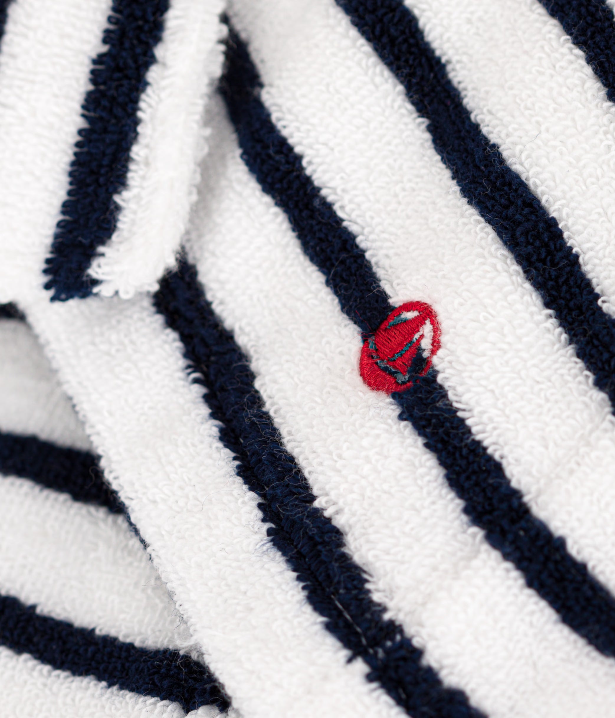 Badjas in badstof voor meisjes/jongens - gestreept - Petit Bateau