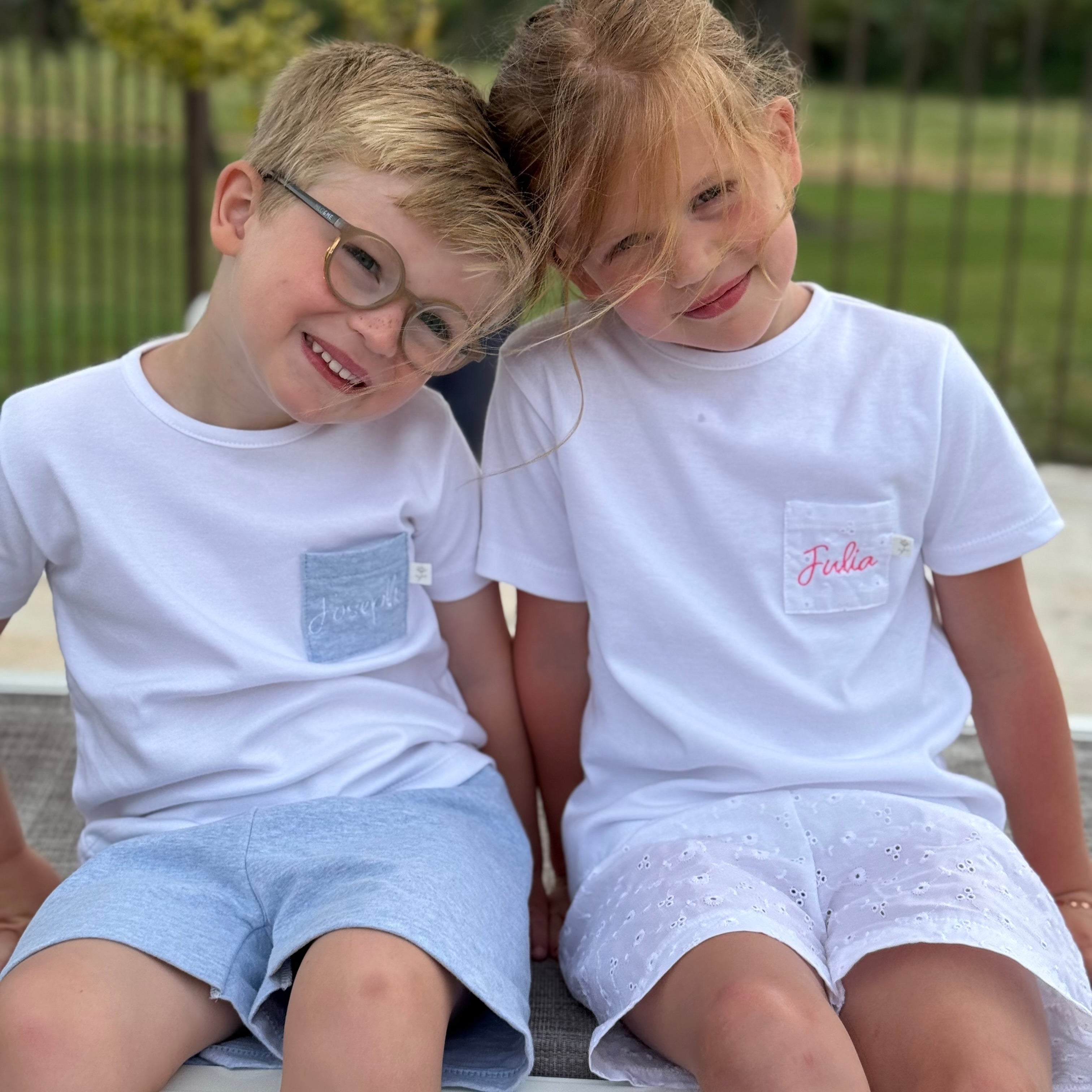 Tweedelige pyjama wit - meisje