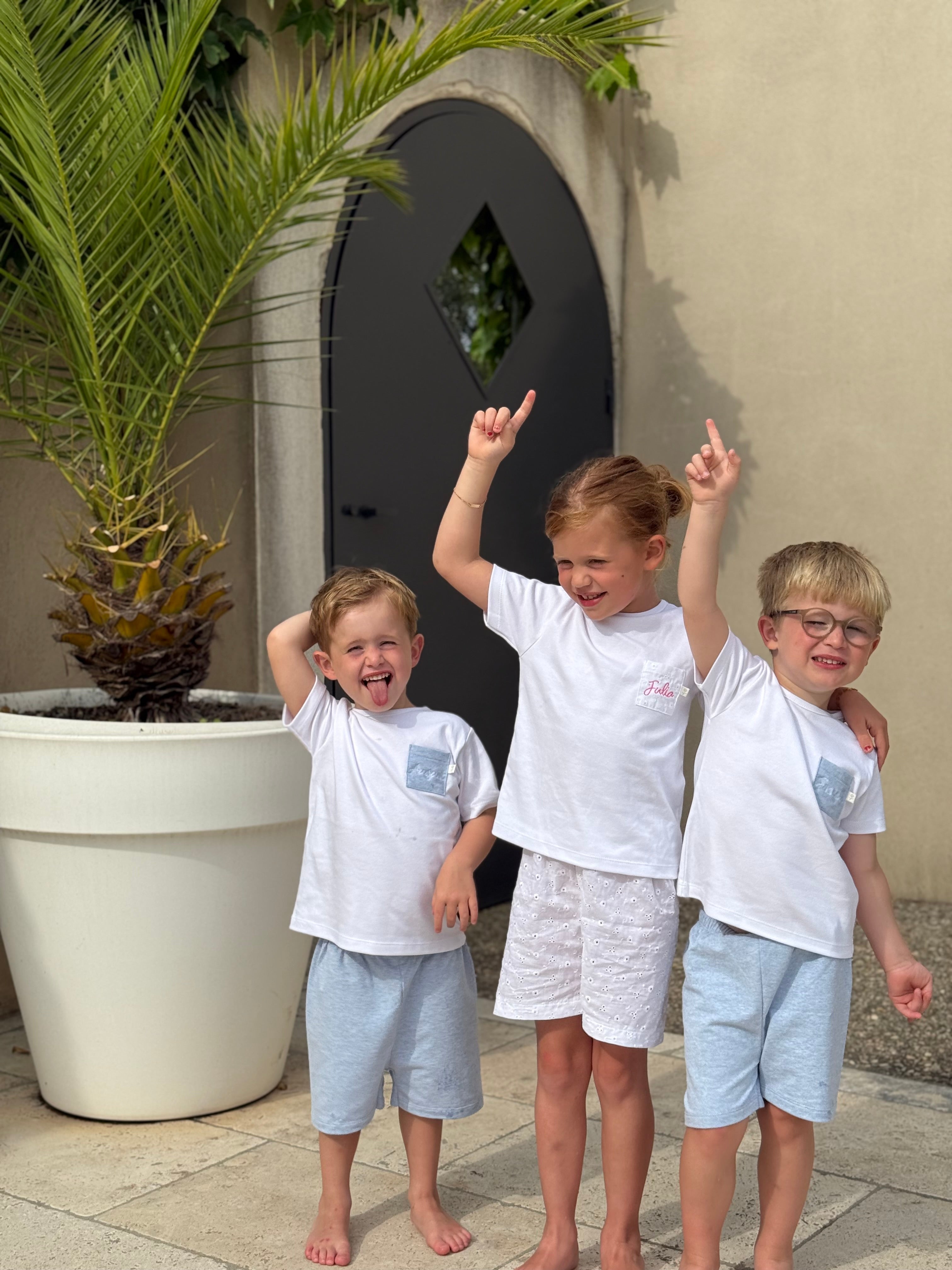 Tweedelige pyjama wit - meisje
