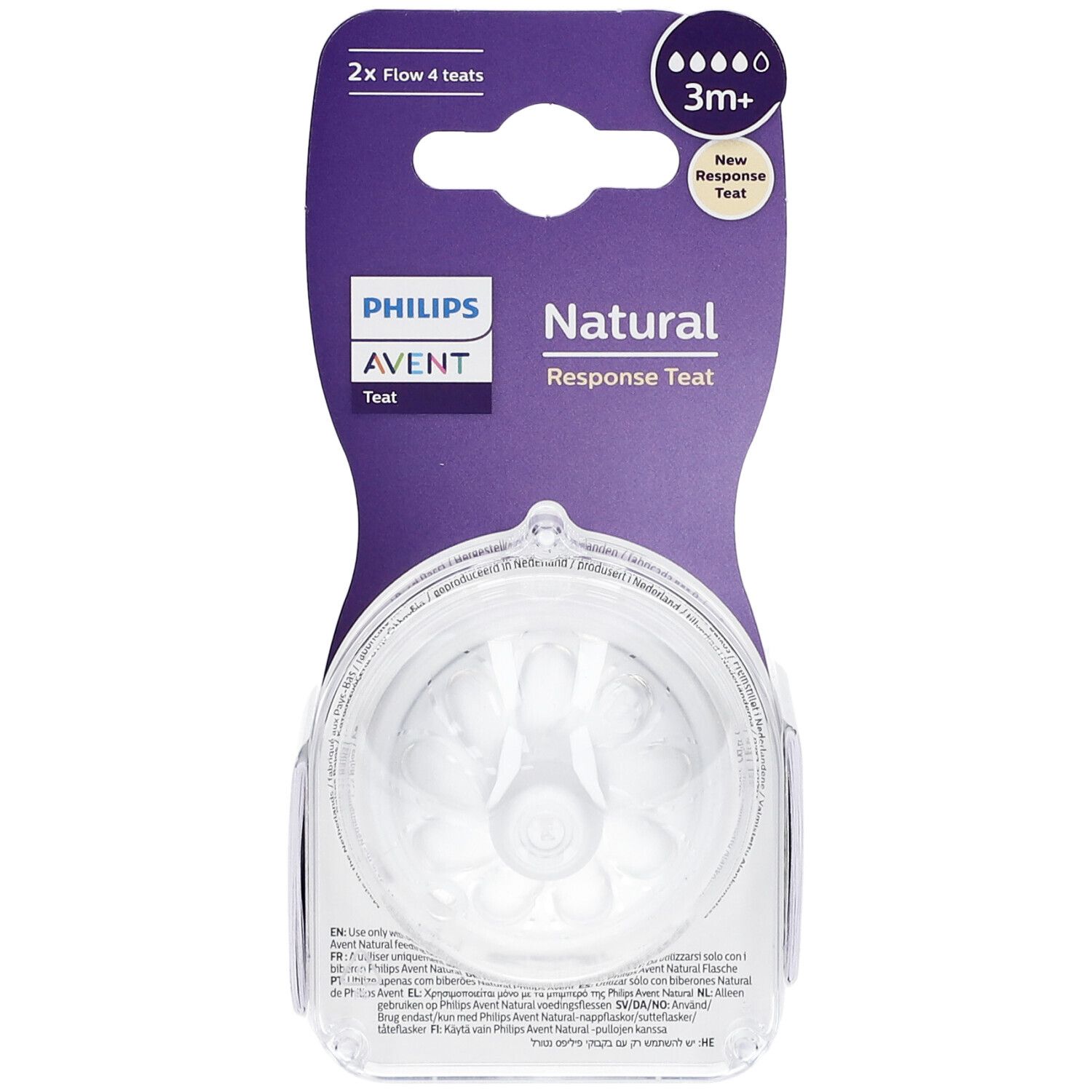 Philips Avent Natural Response Zuigspeen Flow 4 - set van 2 stuks spenen