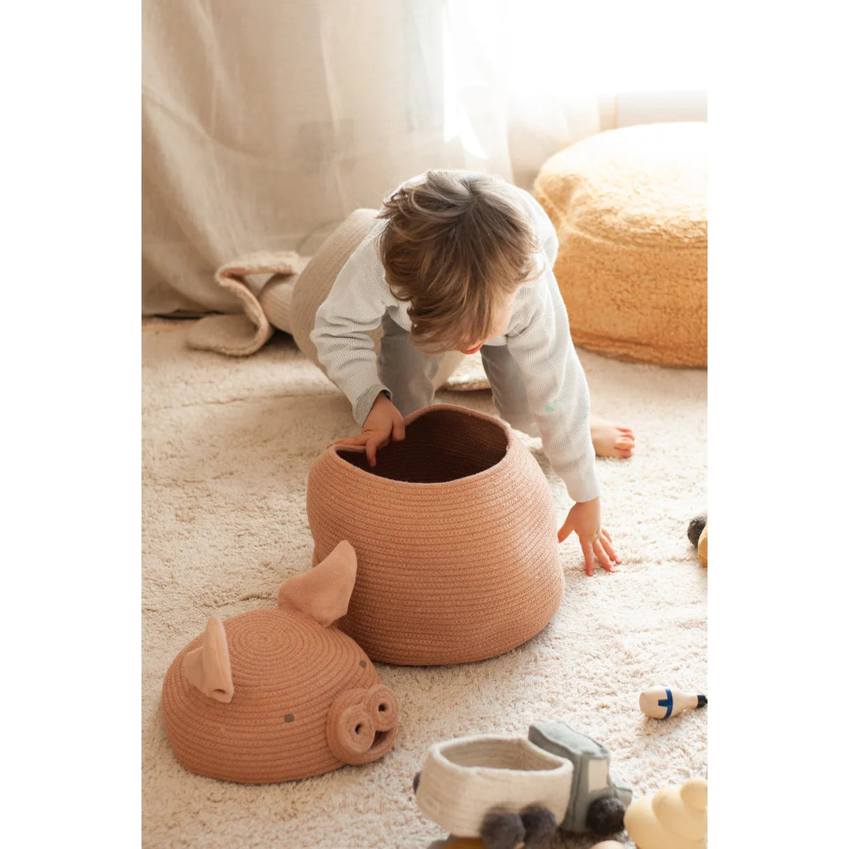 Basket Big Peggy The Pig - Lorena Canals