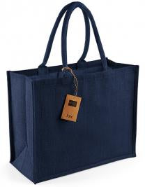 Jute tas - blauw/rood