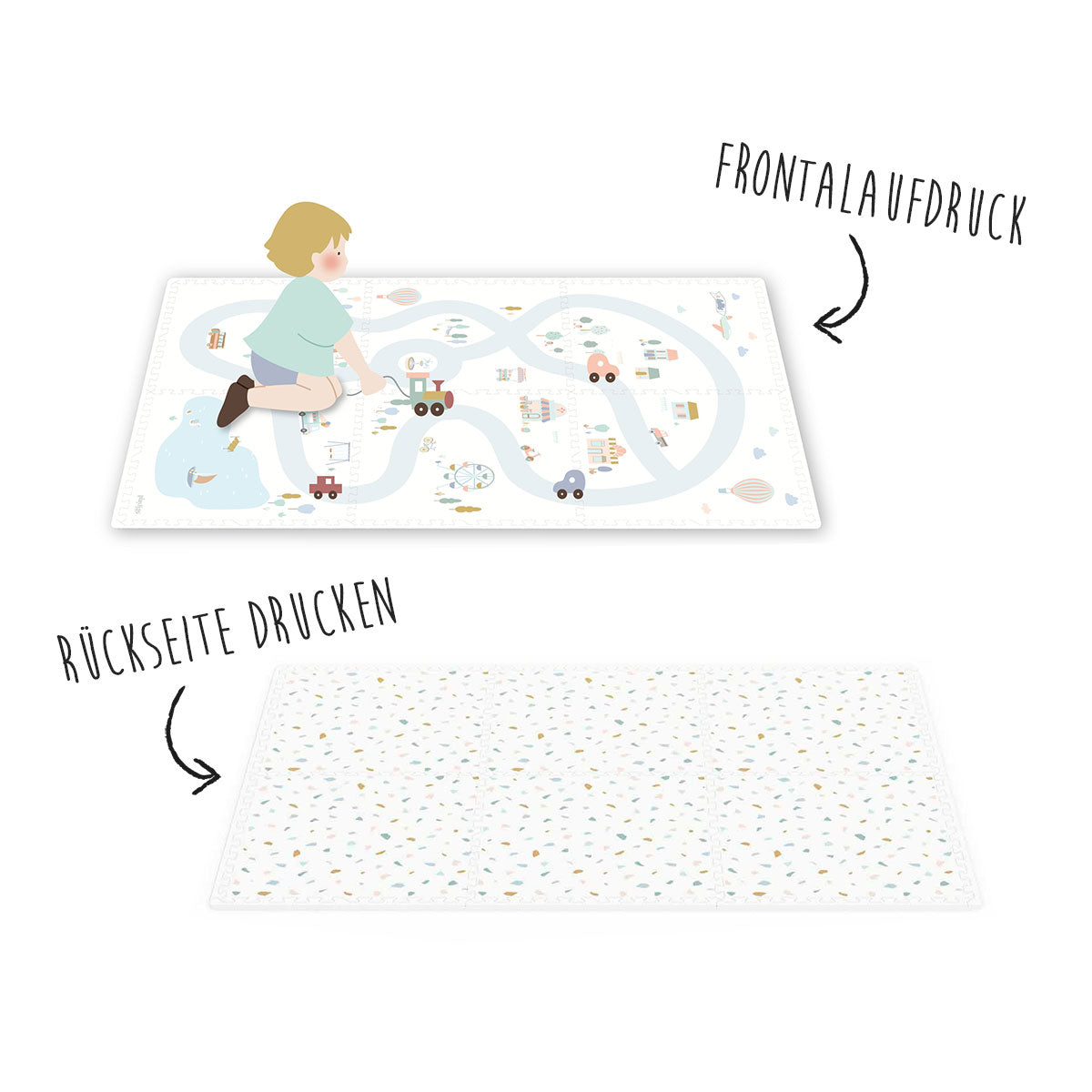 Play & Go Tiloo village puzzlemat, storage box, and mini house
