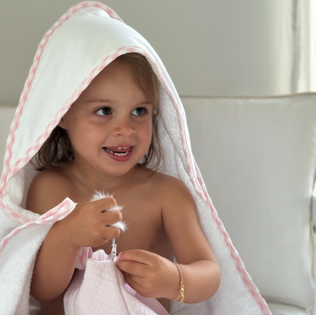 Badcape met biesje