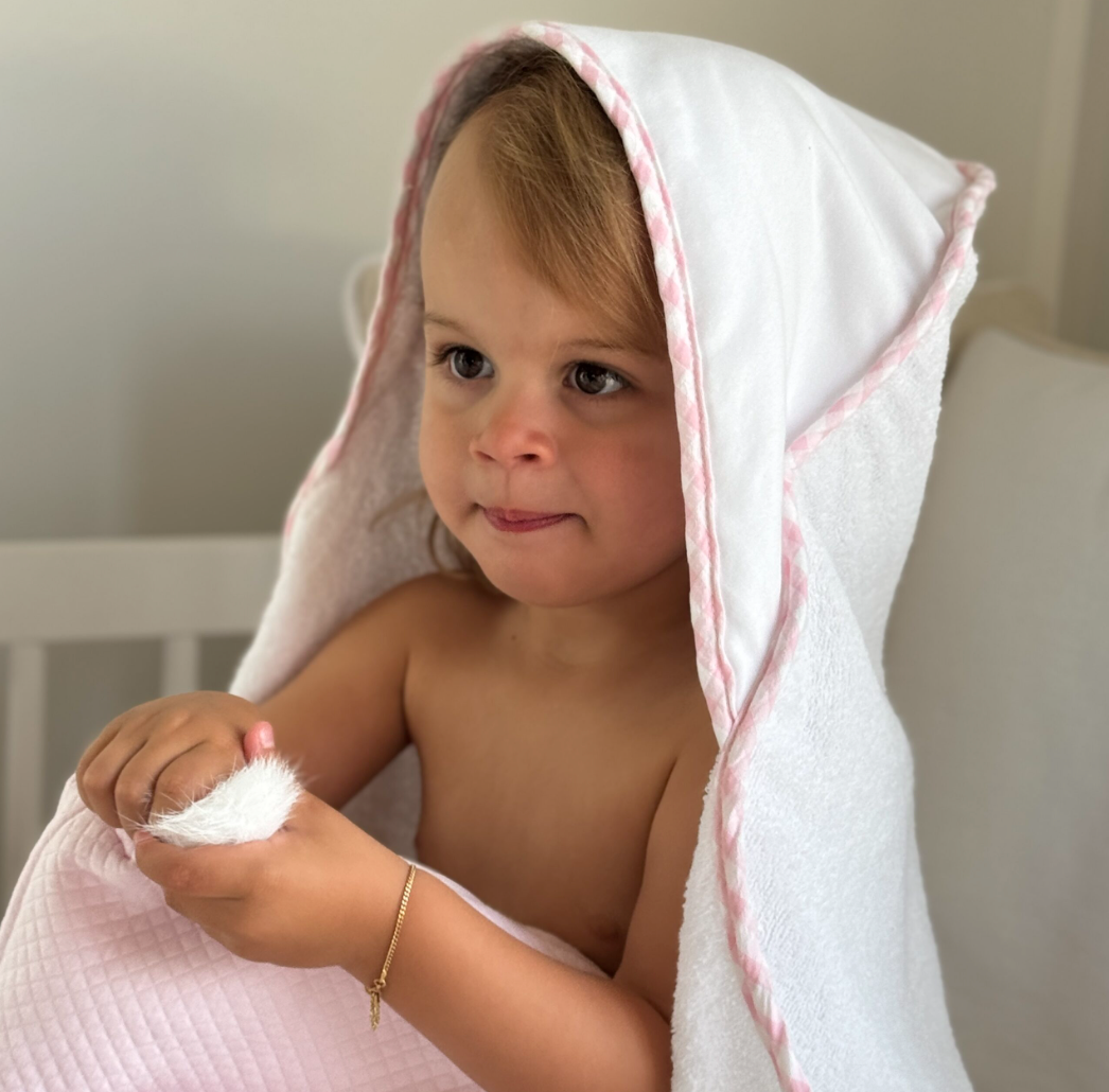 Badcape met biesje