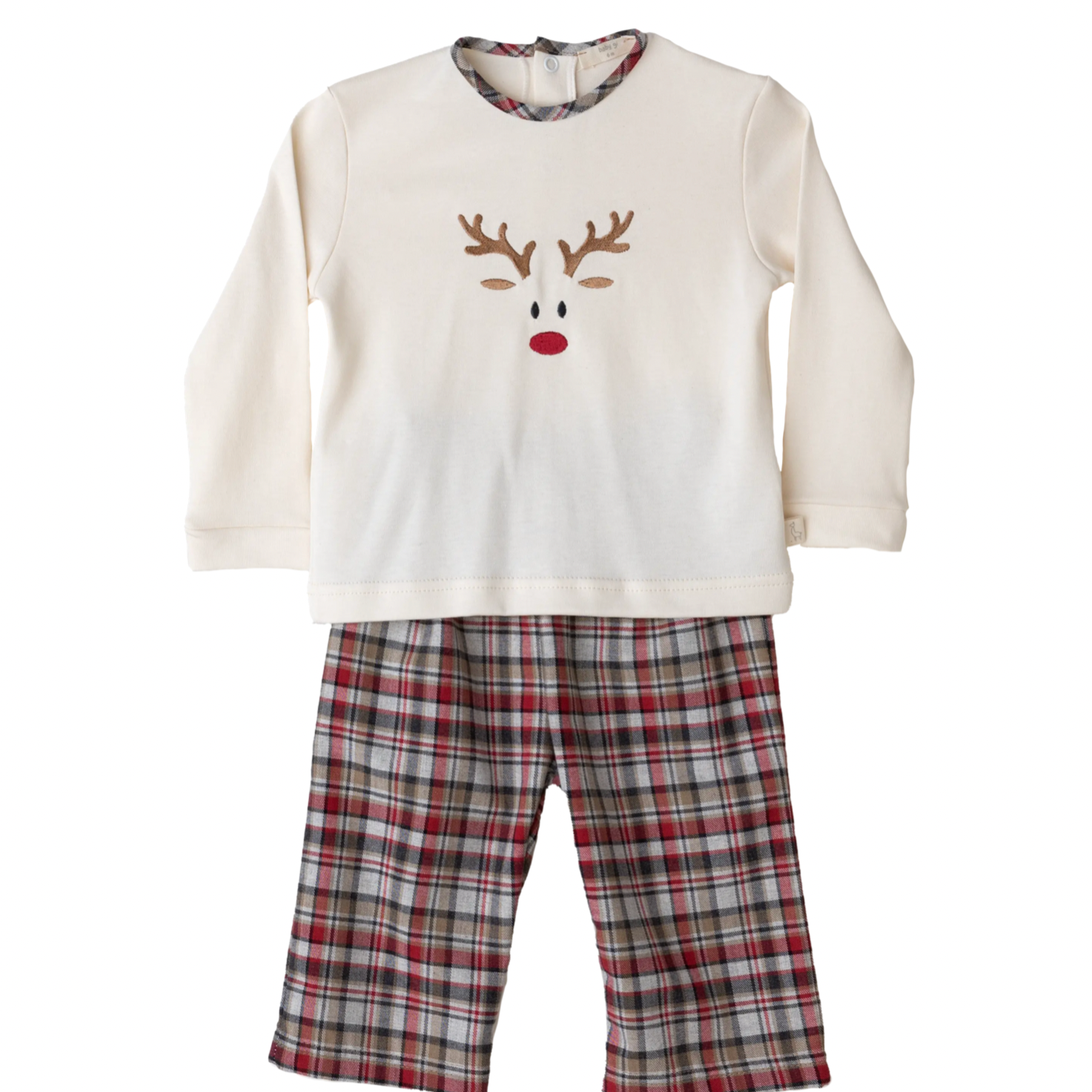 Kerst pyjama kids verlours uni - Baby Gi