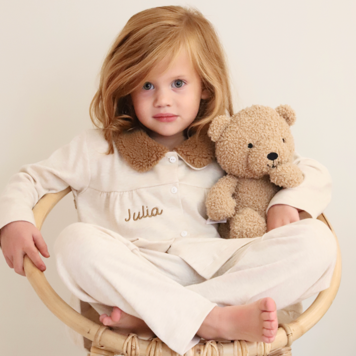 Tweedelige pyjama teddy kraagje - 6 jaar