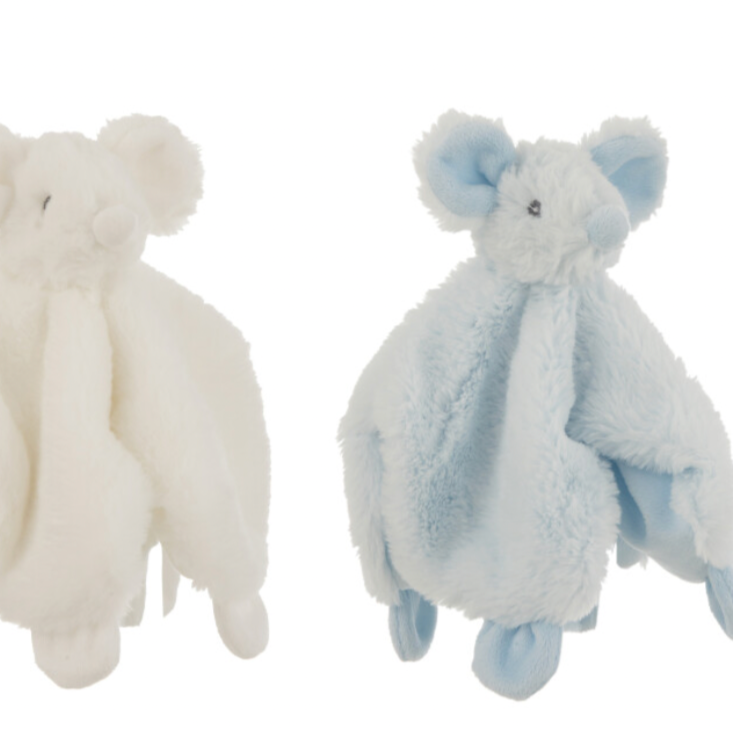 Doudou pluche beer - wit of blauw