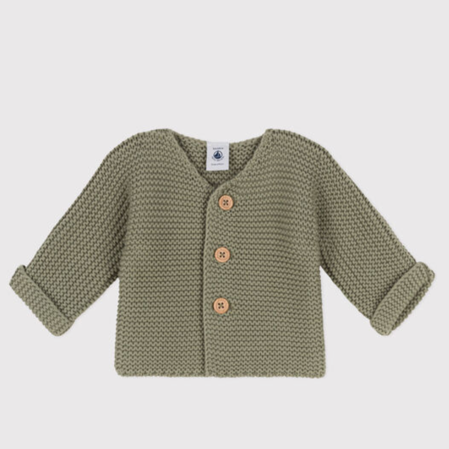 Gebreide unisex babycardigan - Petit Bateau