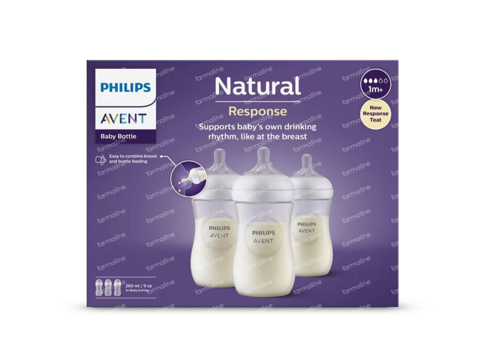 Set van 3 flessen 260ml - Avent