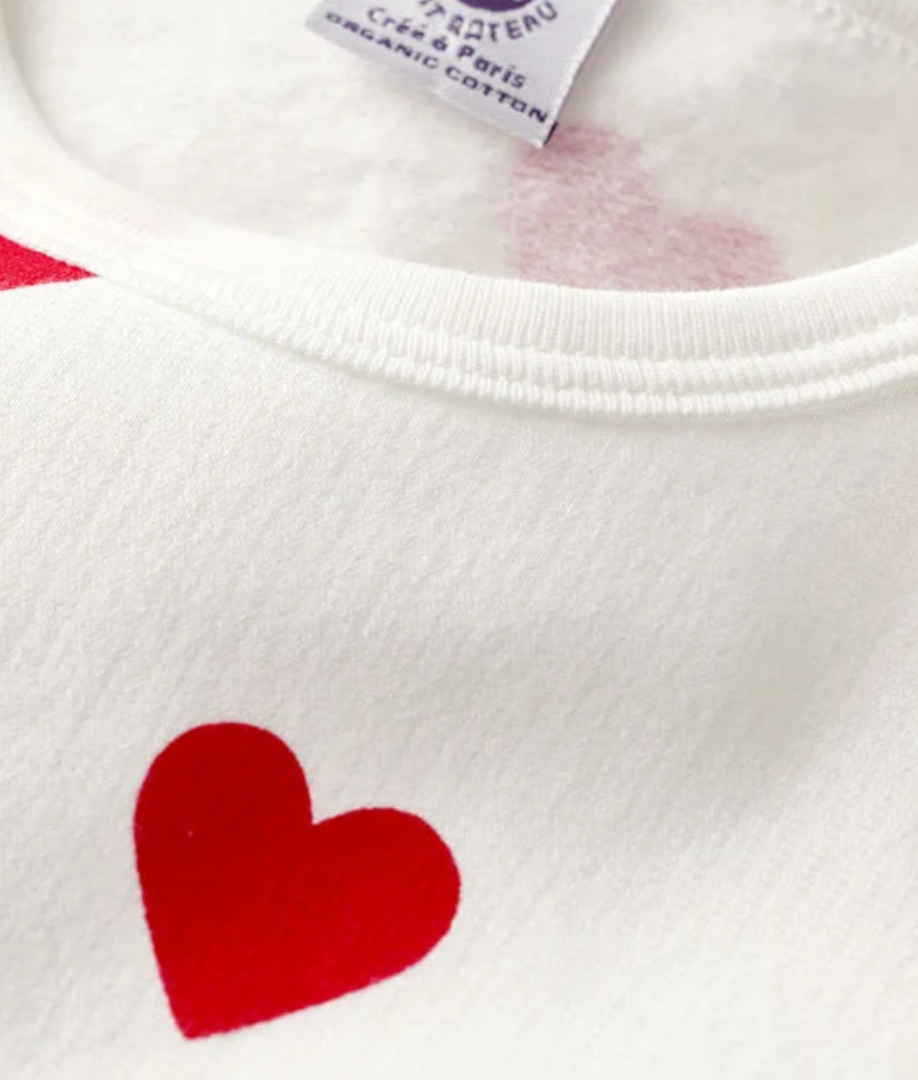 Lange meisjespyjama met hartjes - 3 jaar - Petit Bateau