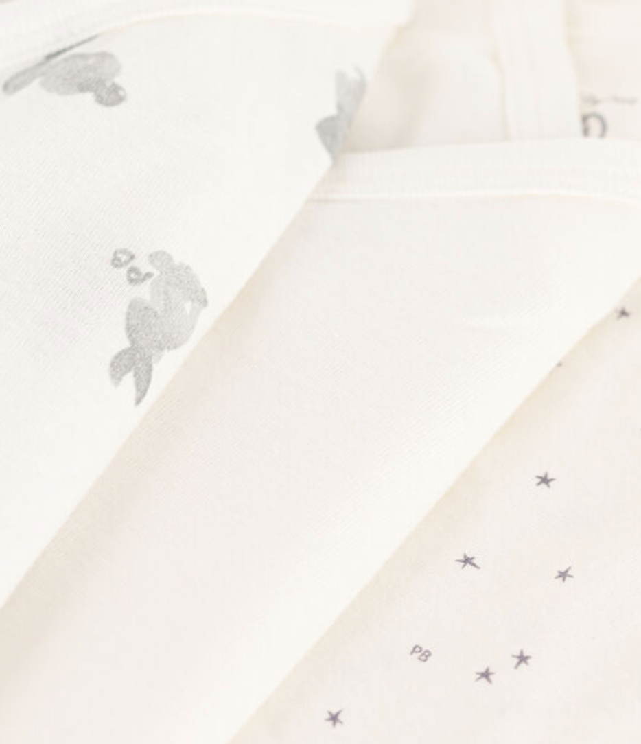 Petit Bateau - Set van 3 body's - korte mouw