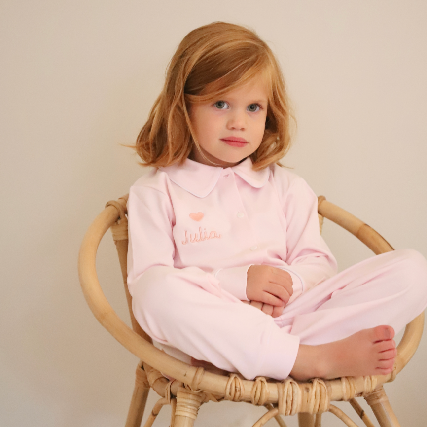 Tweedelige pyjama roze - meisje - 3 of 4Y