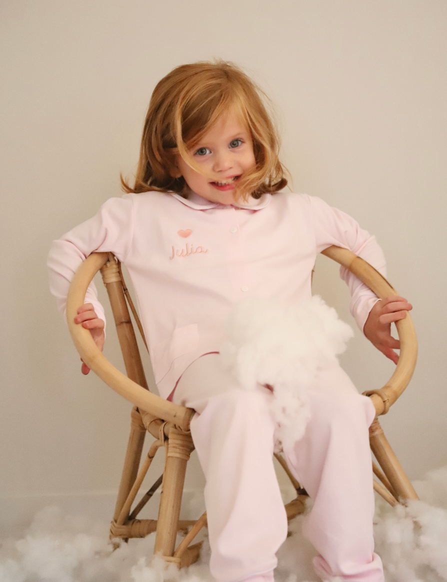 Tweedelige pyjama roze of blauw - 1-10 jaar