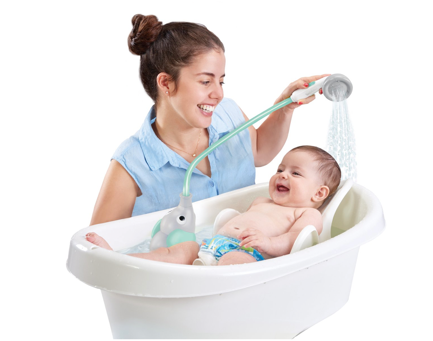 Yookidoo Badspeeltje Elephant Baby Shower - Turquoise