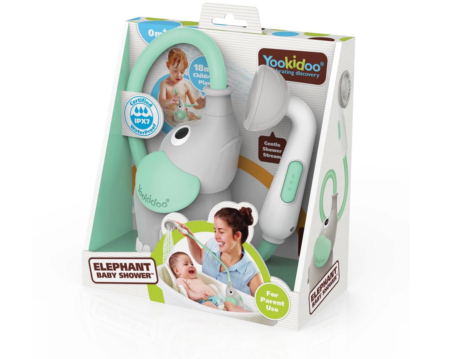 Yookidoo Badspeeltje Elephant Baby Shower - Turquoise