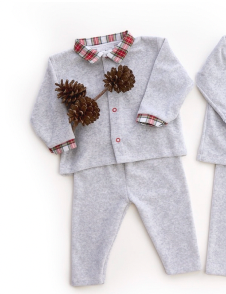 Pyjama Kerst velours 6 maand - Living Nature