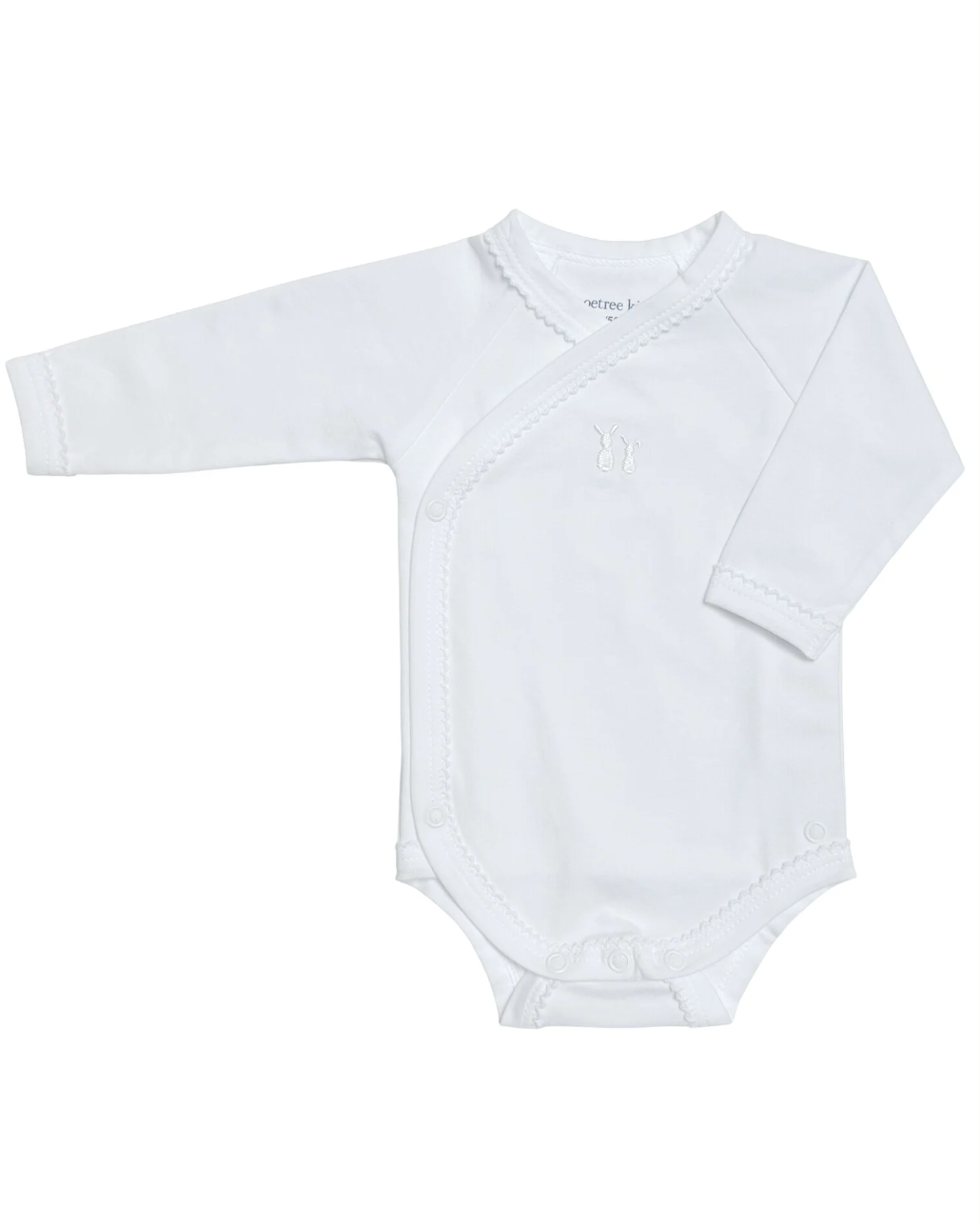 Body lange mouw met overslag White - Poetree Kids