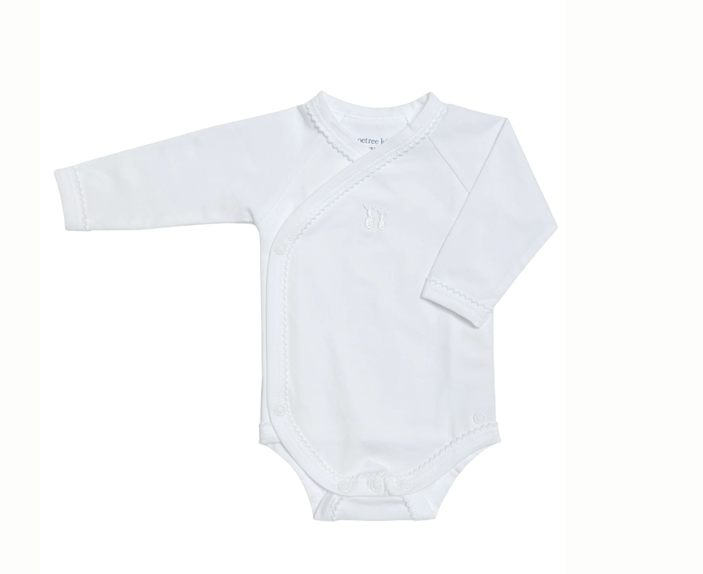 Body lange mouw met overslag White - Poetree Kids