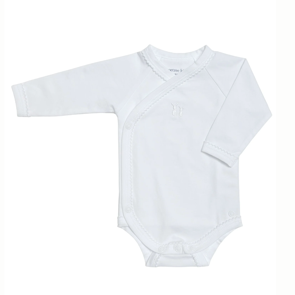 Body lange mouw met overslag White - Poetree Kids