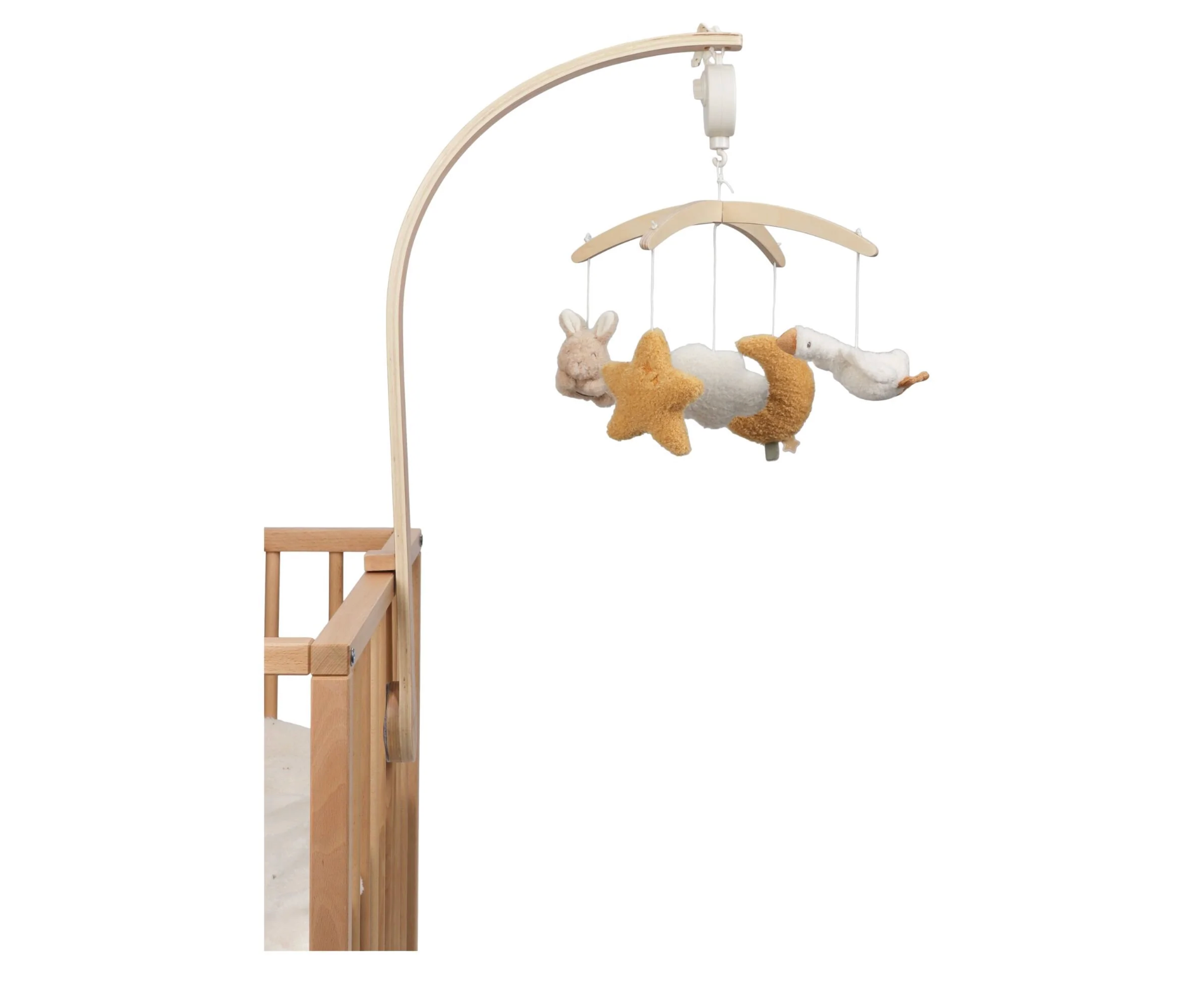 Houten muziekmobiel - Beige - Newborn Naturals - Little Dutch