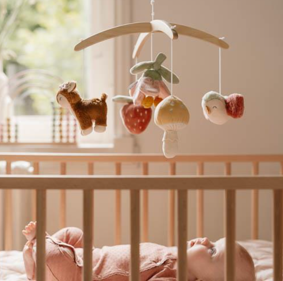 Houten muziekmobiel - Roze - Fairy Garden - Little Dutch