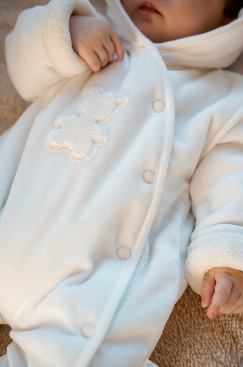 Winter onesie velours écru - Living Nature