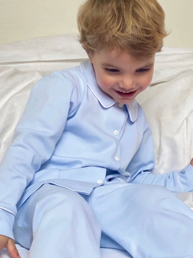 Tweedelige pyjama roze of blauw - 1-10 jaar