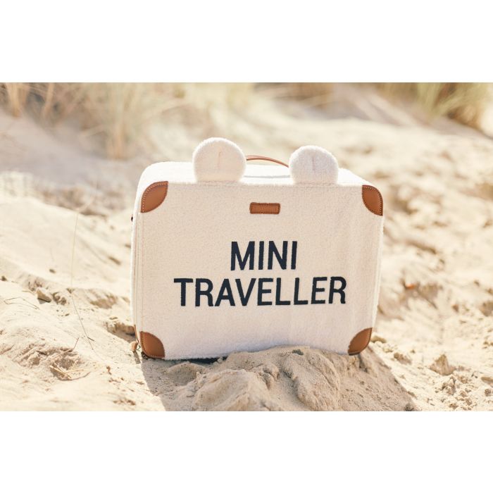Mini Traveller Kinderkoffer - teddy ecru - Childhome