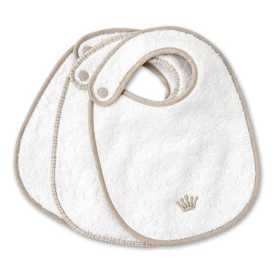 Set van 3 slabbetjes beige - First