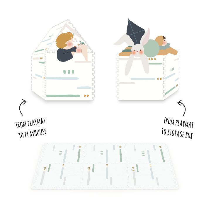 Play & Go Tiloo farm puzzlemat, storage box, and mini house