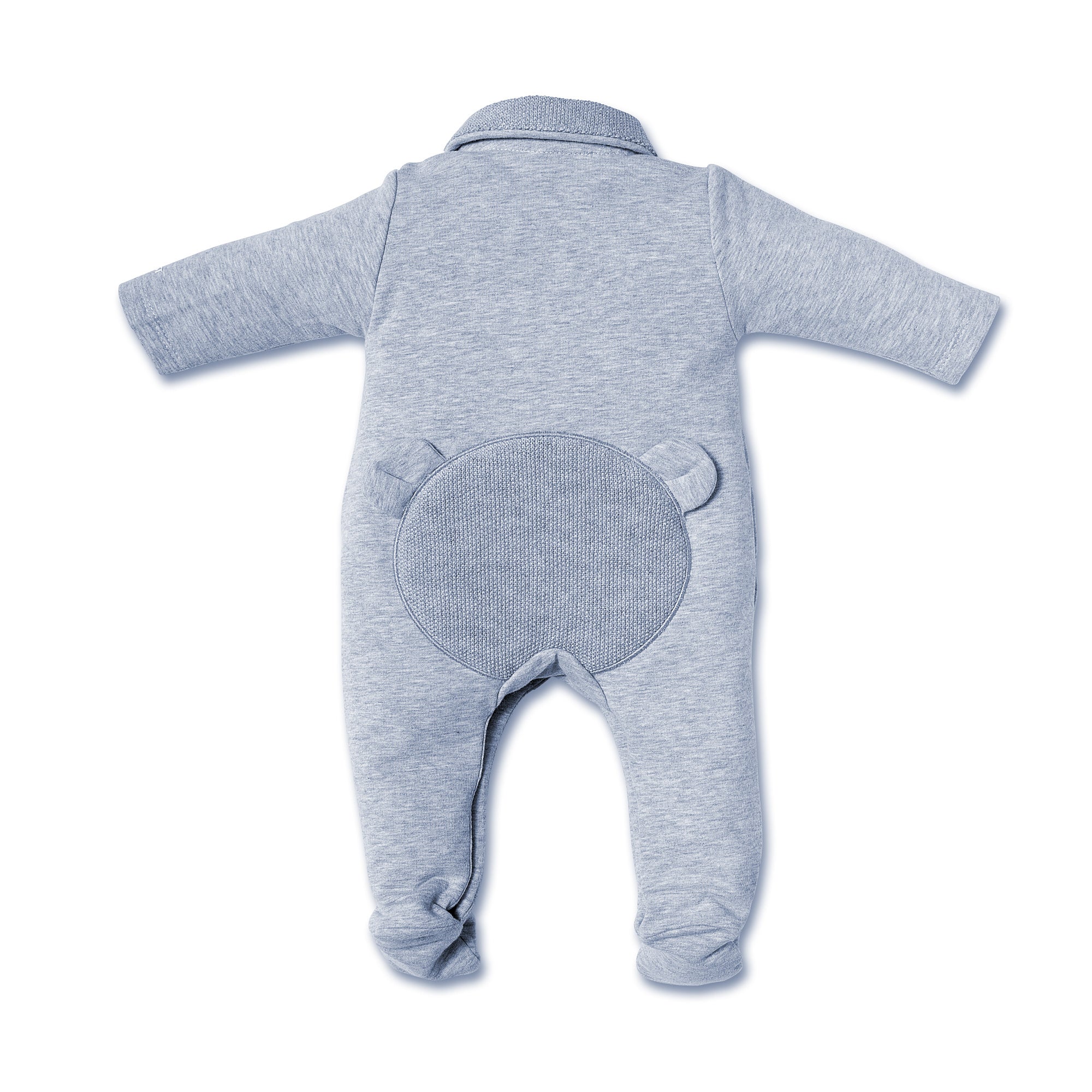 Babypakje katoen met teddy - blauw - First