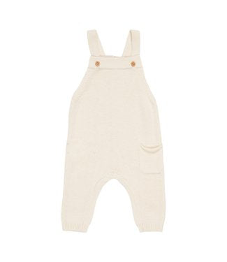 Gebreide tuinbroek Soft White maat 50/56 - Little Dutch