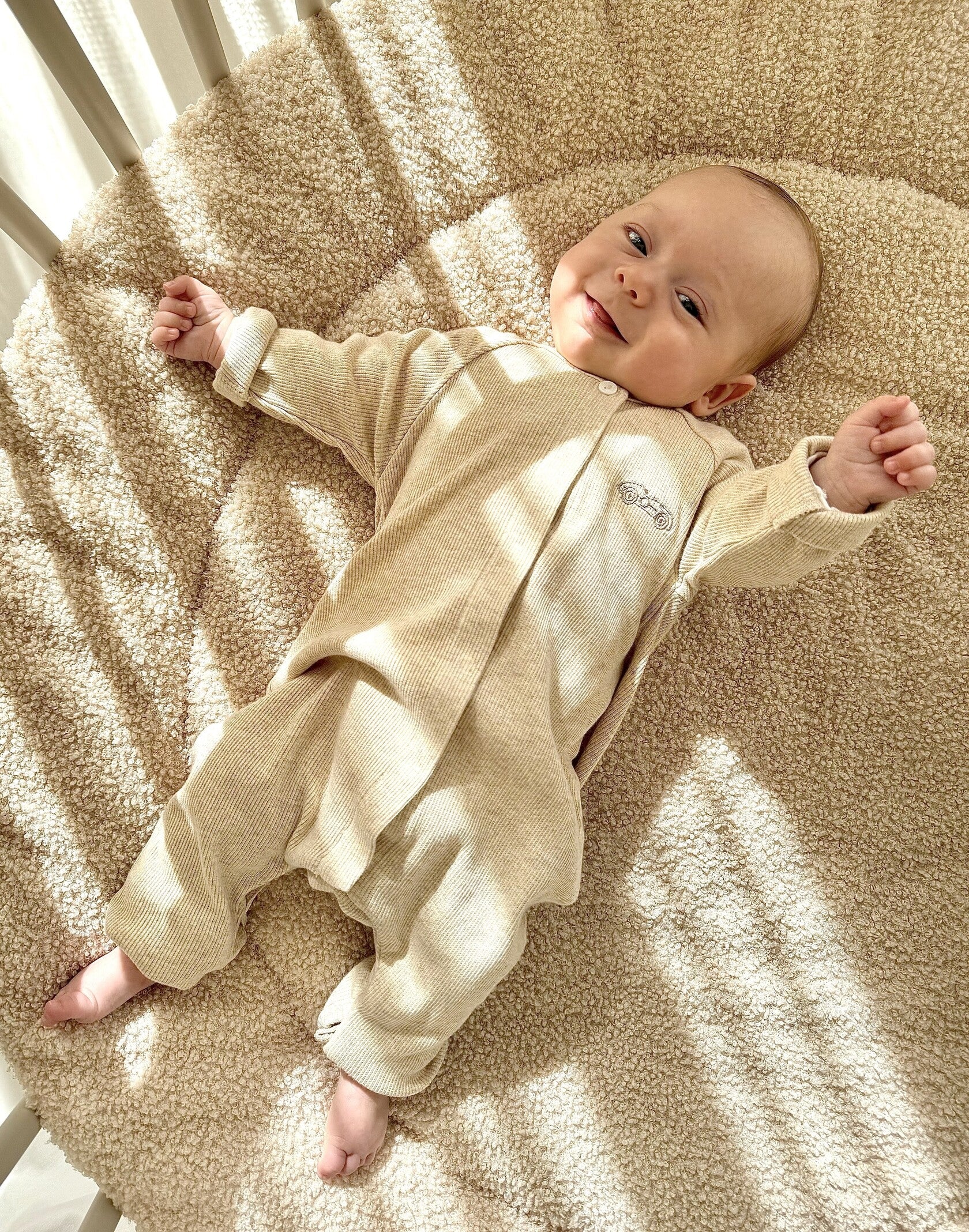 Ollie Babypakje 2x2 rib camel - Poetree Kids