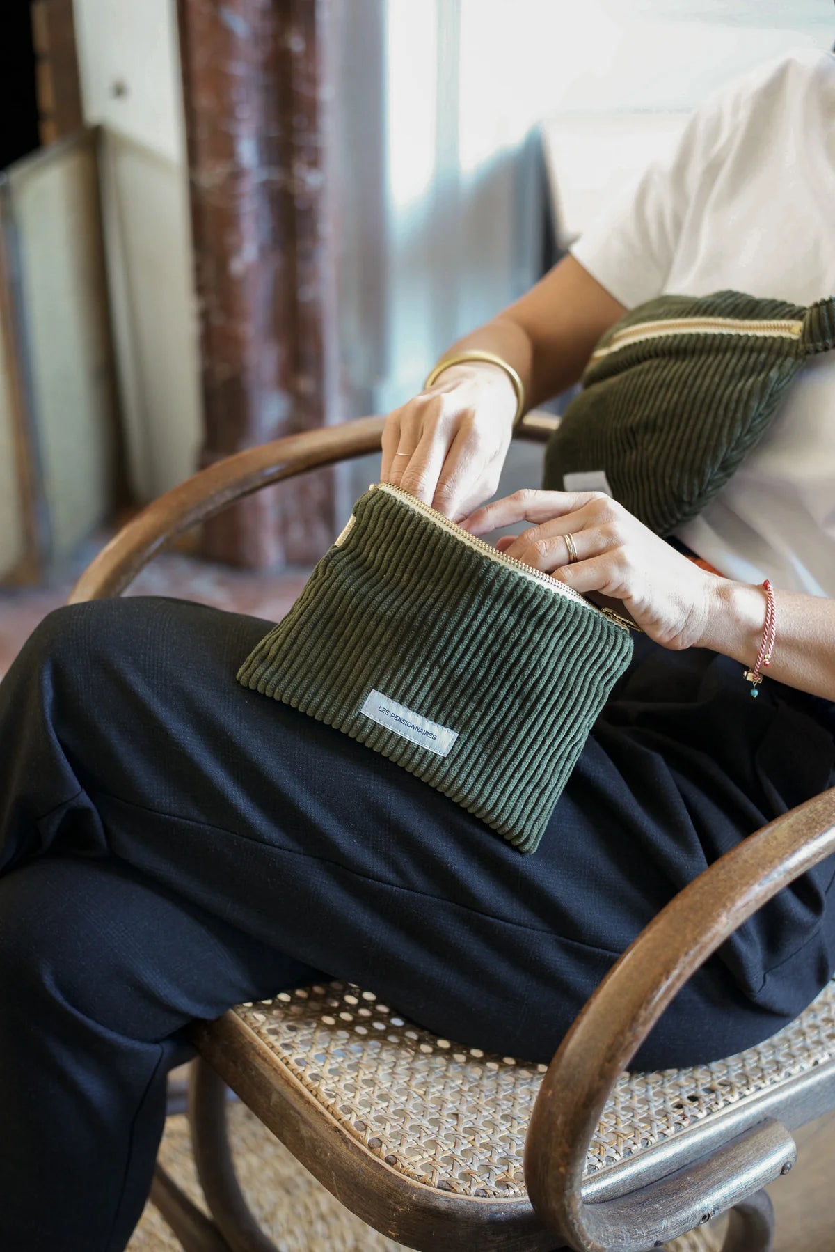 Toilettasje corduroy - Les Pensionnaires