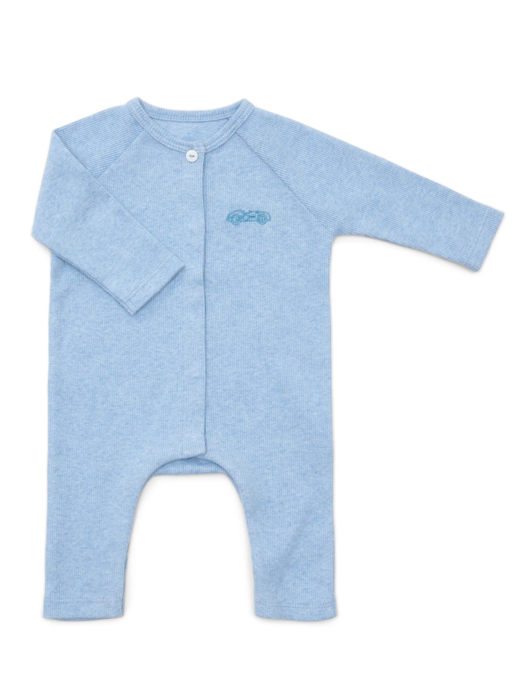 Ollie Babypakje 2x2 rib blauw - Poetree Kids