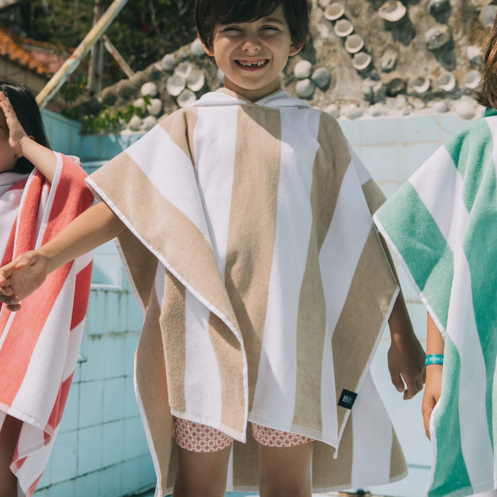 Summer kids poncho 5-10y