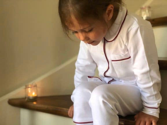 Tweedelige pyjama red/white 1Y & 6Y