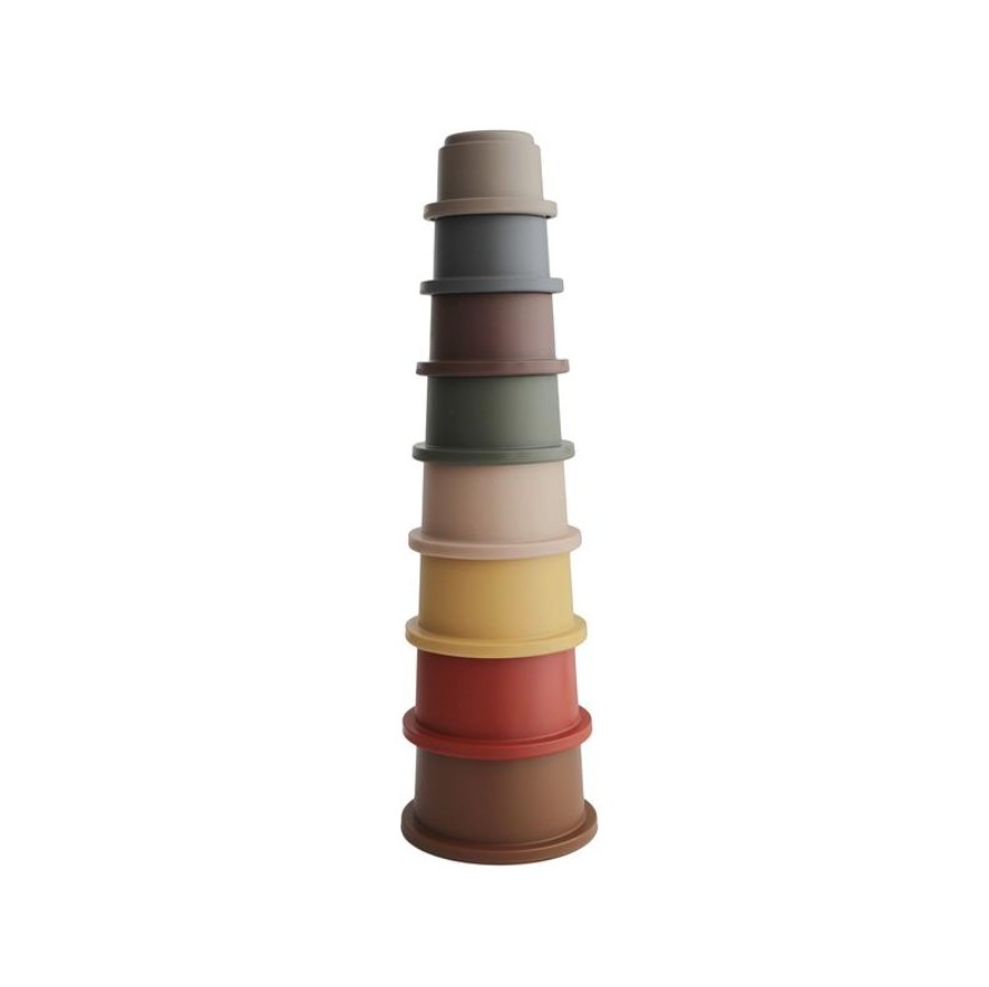 Stapeltoren Mushie - pastel/white/retro/forest