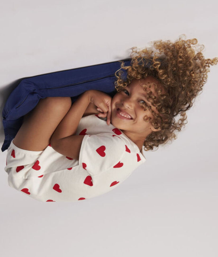 Petit Bateau - Korte meisjespyjama met hartjes - 4 jaar