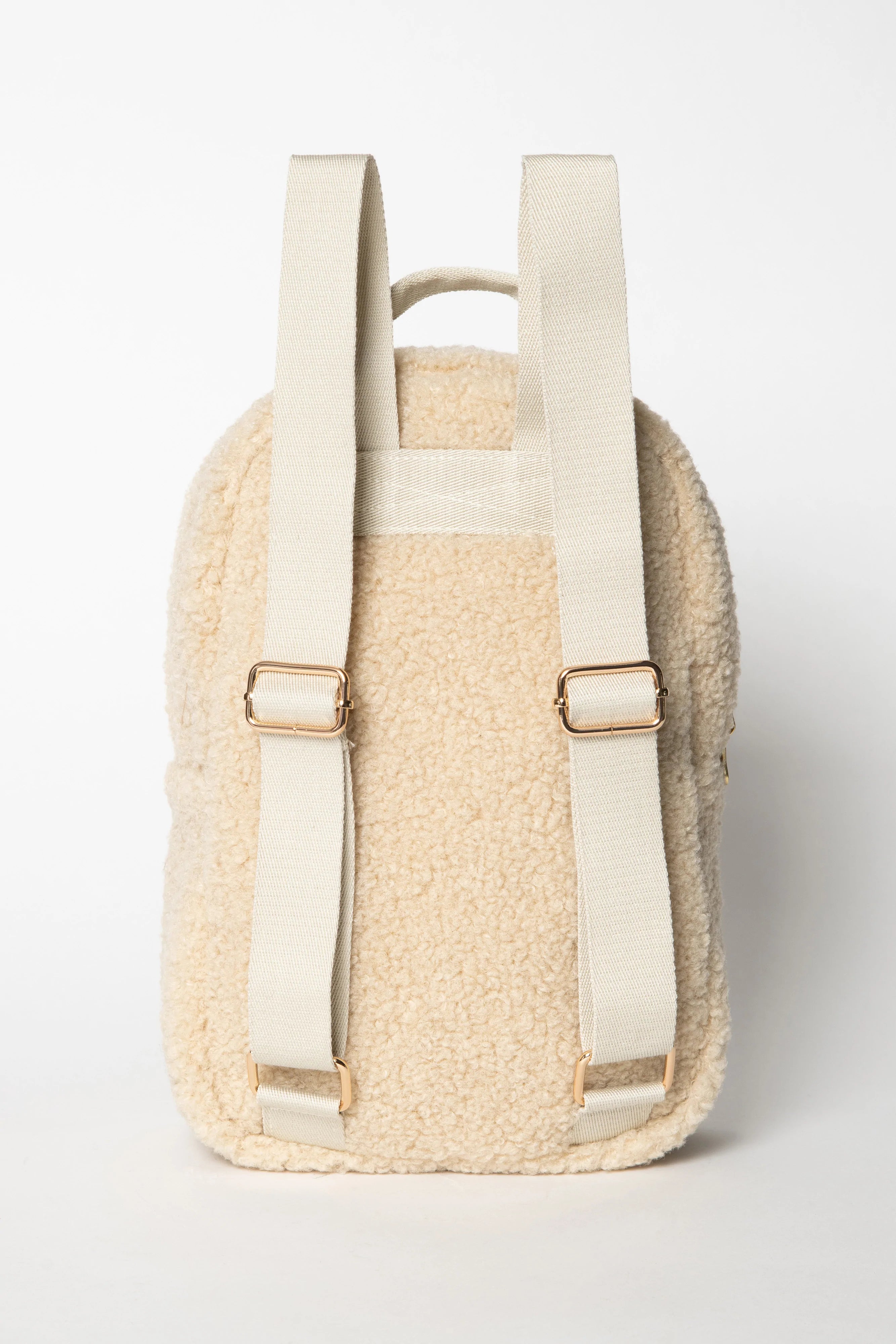 Ecru teddy mini backpack