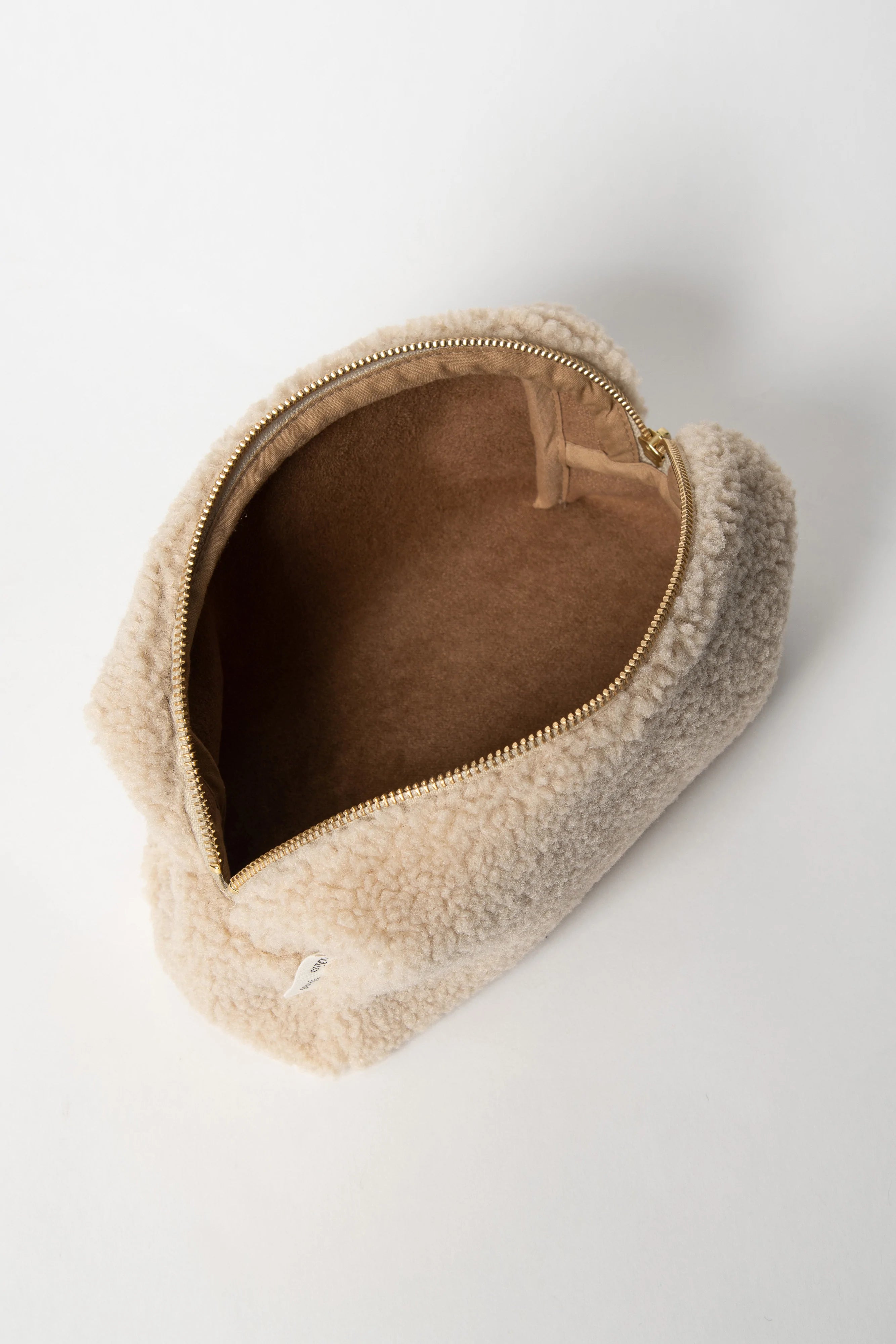 Ecru teddy pouch