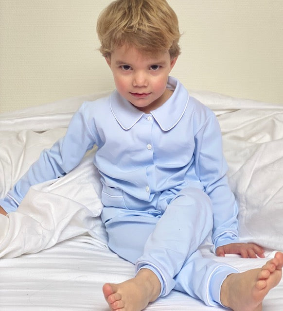 Tweedelige pyjama roze/blauw